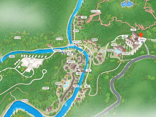 广西结合景区手绘地图智慧导览和720全景技术，可以让景区更加“动”起来，为游客提供更加身临其境的导览体验。